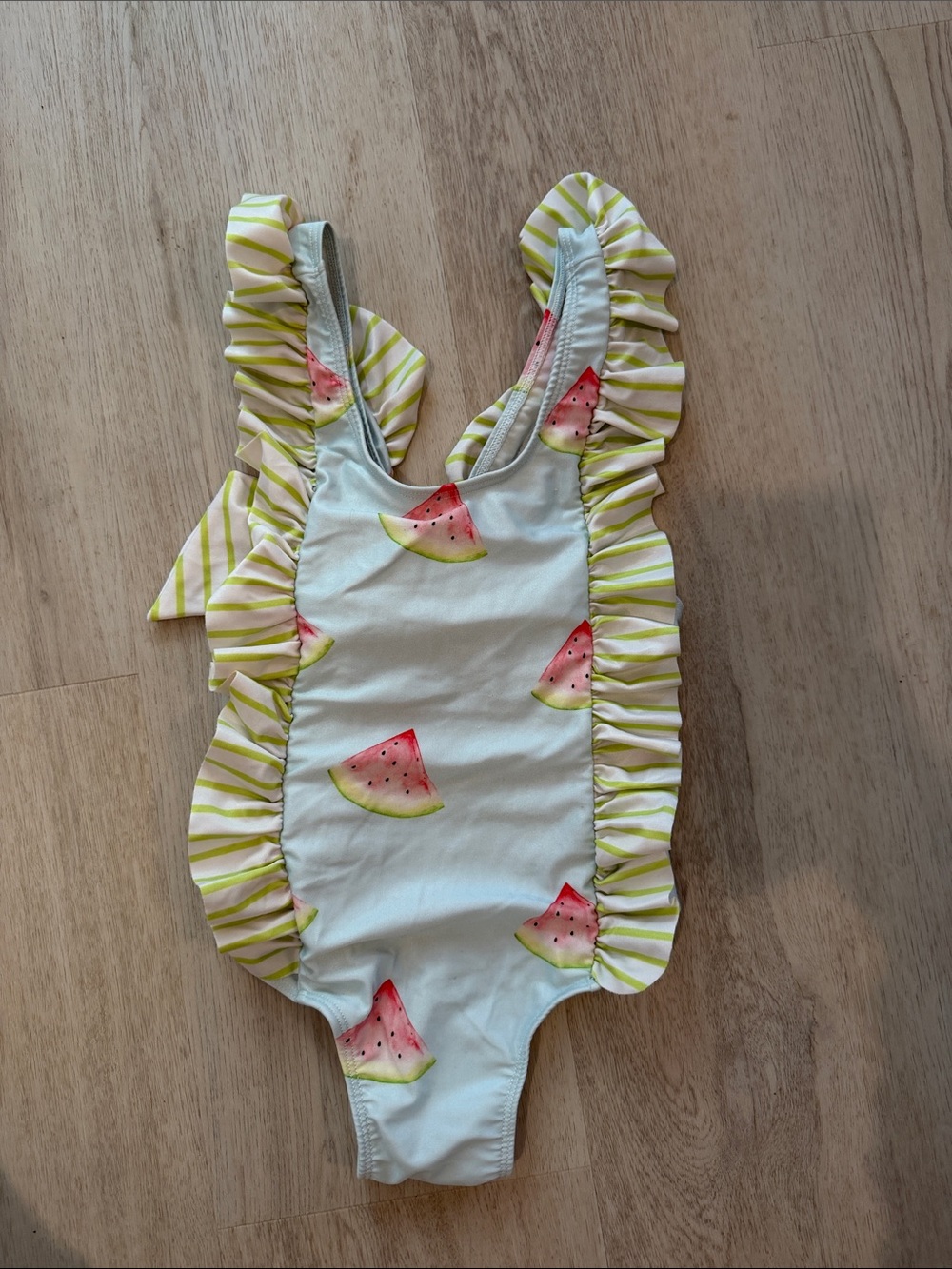 Sal & Pimenta Watermelon Print One-Piece Swimsuit size 5 girls
